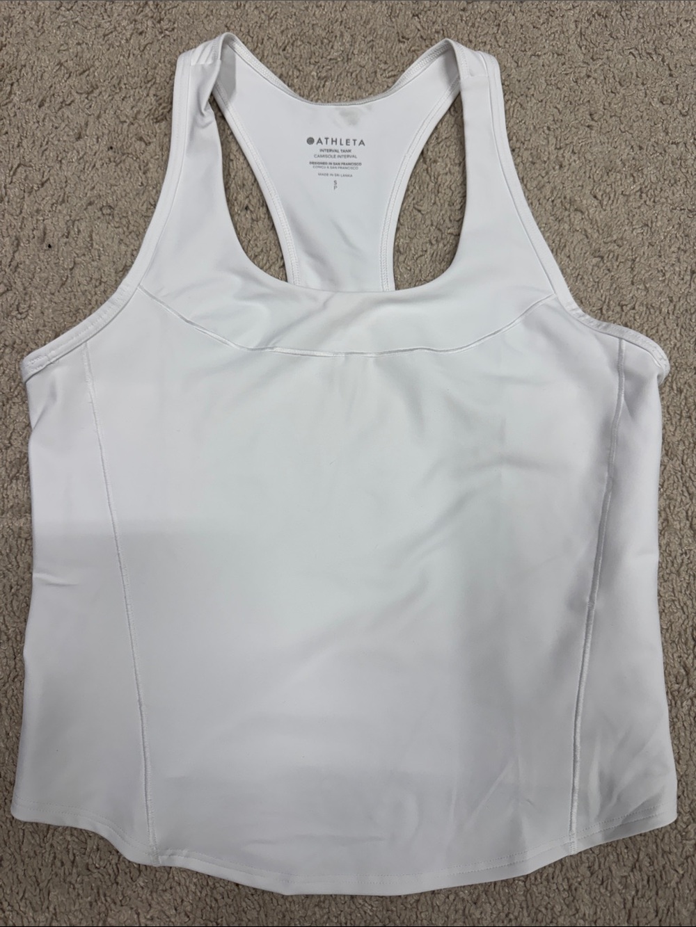 Athleta White Performance Racerback Tank